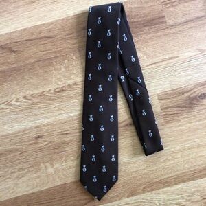 Keys & Lockwood Brown Money Bags Polyester Necktie
